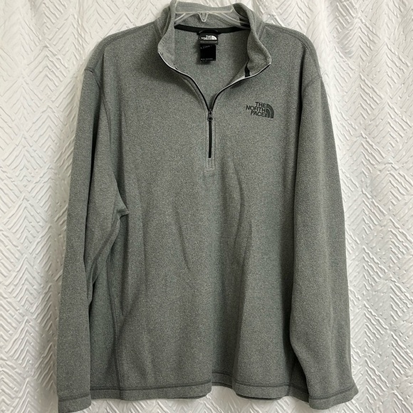 The North Face Men’s Gray Fleece Pullover Quarter Zip Size XL - Picture 1 of 5